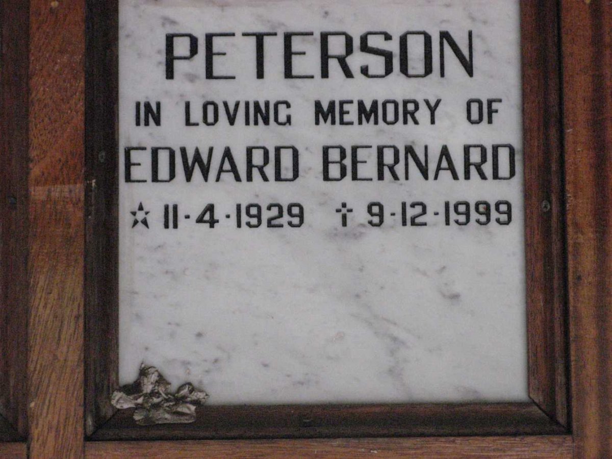 PETERSON Edward Bernard 1929-1999