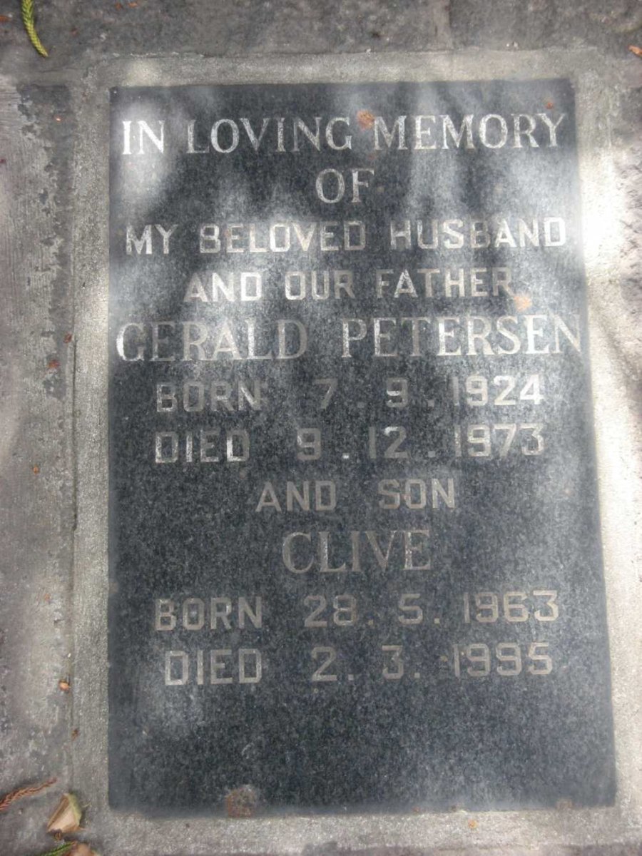 PETERSEN Gerald 1924-1973 :: PETERSEN Clive 1963-1995