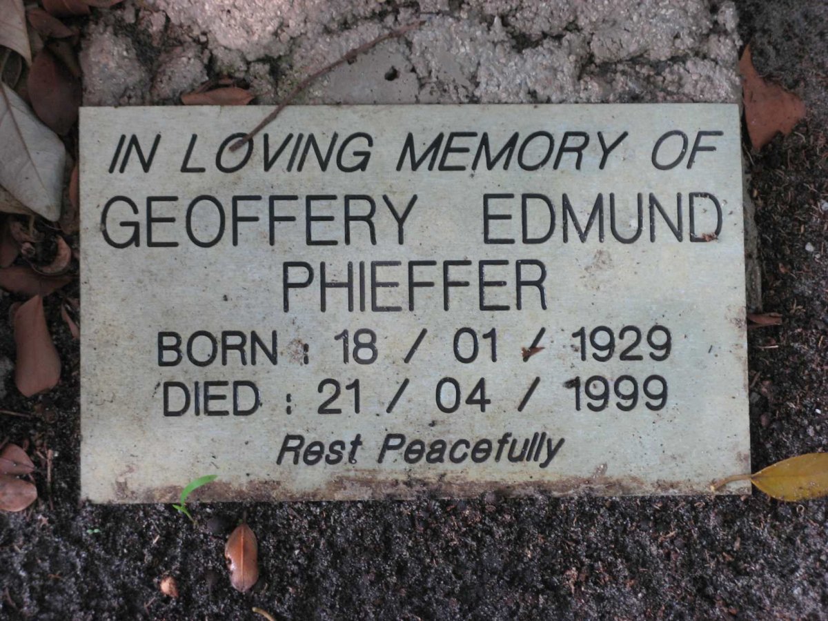 PHIEFFER Geoffery Edmund 1929-1999