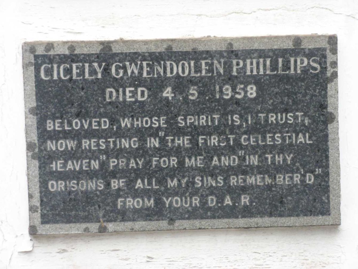 PHILLIPS Cicely Gwendolen -1958