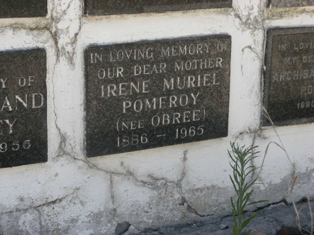 POMEROY Irene Muriel nee OBREE 1886-1965