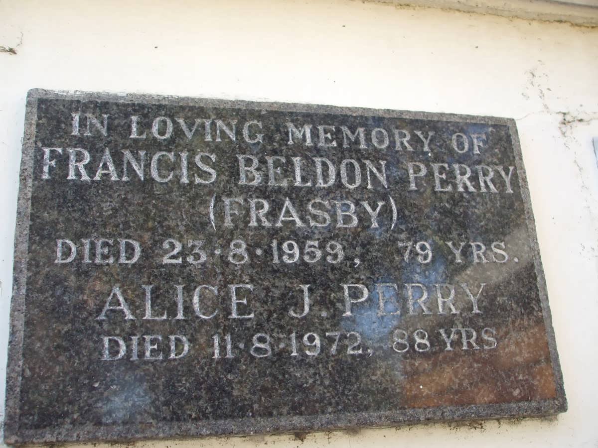 PERRY Francis Beldon -1959 &amp; Alice J. -1972