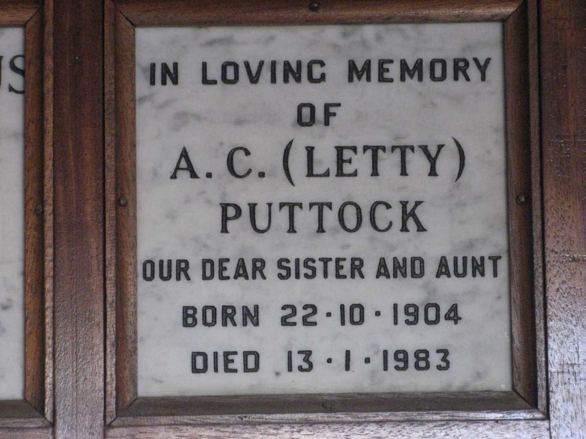 PUTTOCK A.C. 1904-1983