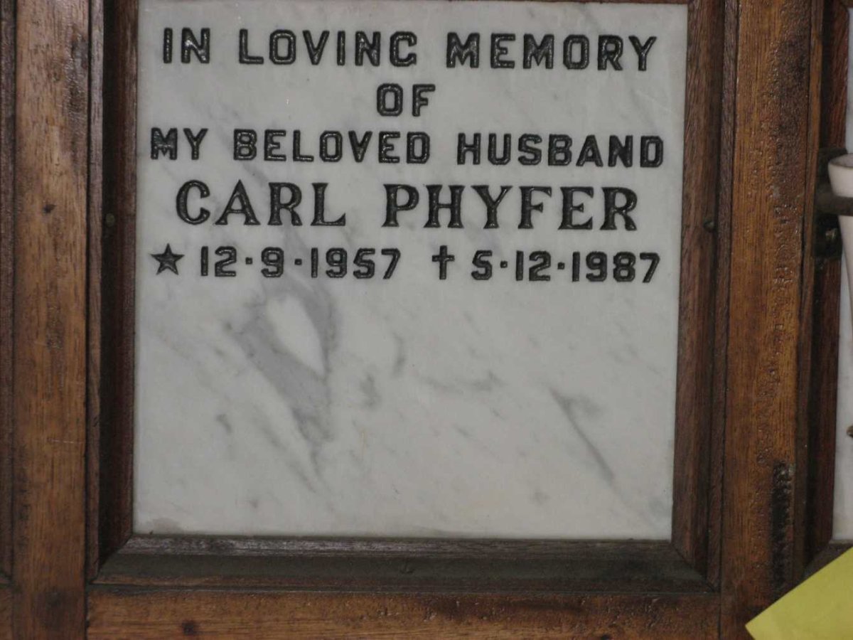 PHYFER Carl 1957-1987