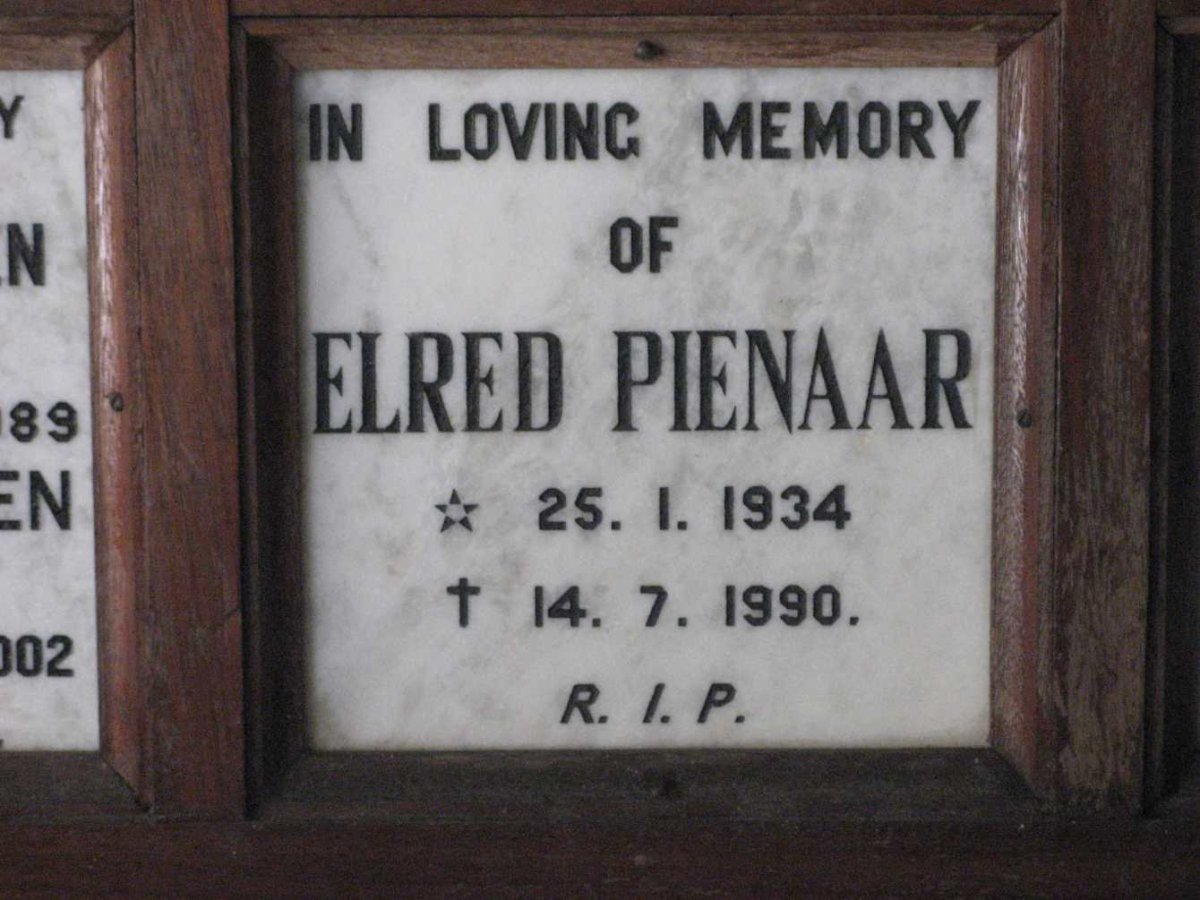 PIENAAR Elred 1934-1990