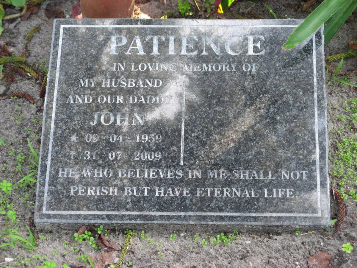 PATIENCE John 1959-2009