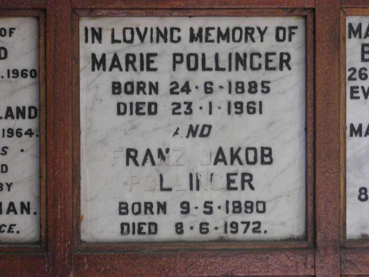 POLLINGER Franz Jakob 1880-1972 &amp; Marie 1885-1961