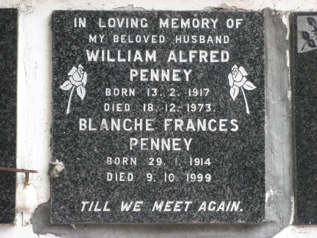 PENNEY William Alfred 1917-1973 &amp; Blanche Frances 1914-1999