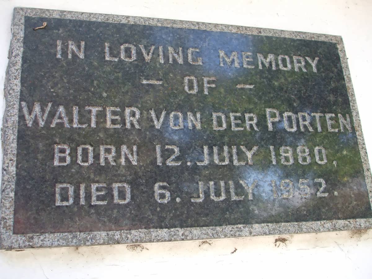 PORTEN Walter, von der 1880-1952