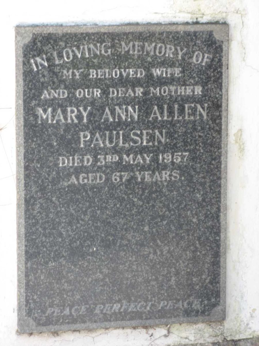 PAULSEN Mary Ann Allen -1957