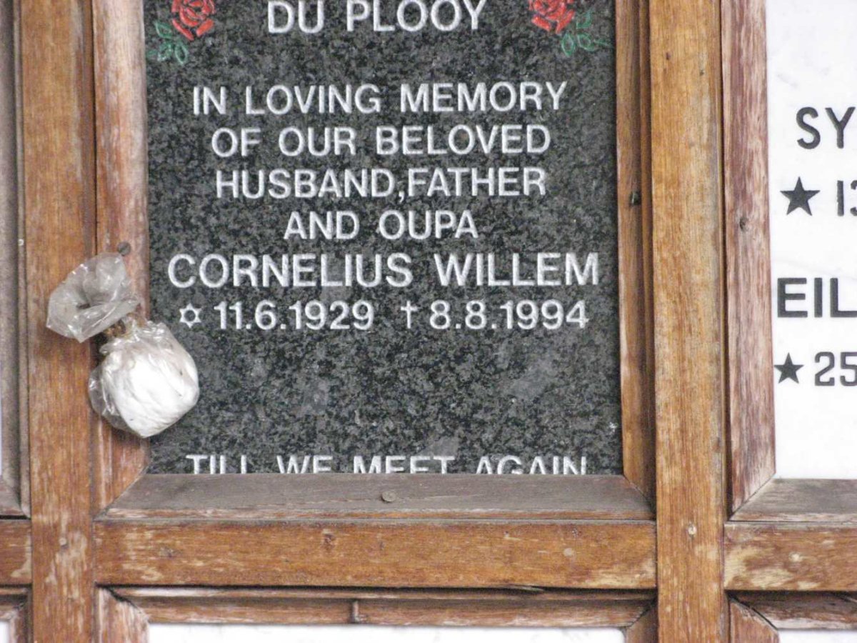 PLOOY Cornelius Willem, du 1929-1994