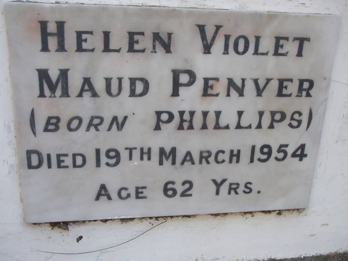 PENVER Helen Violet Maud nee PHILLIPS -1954
