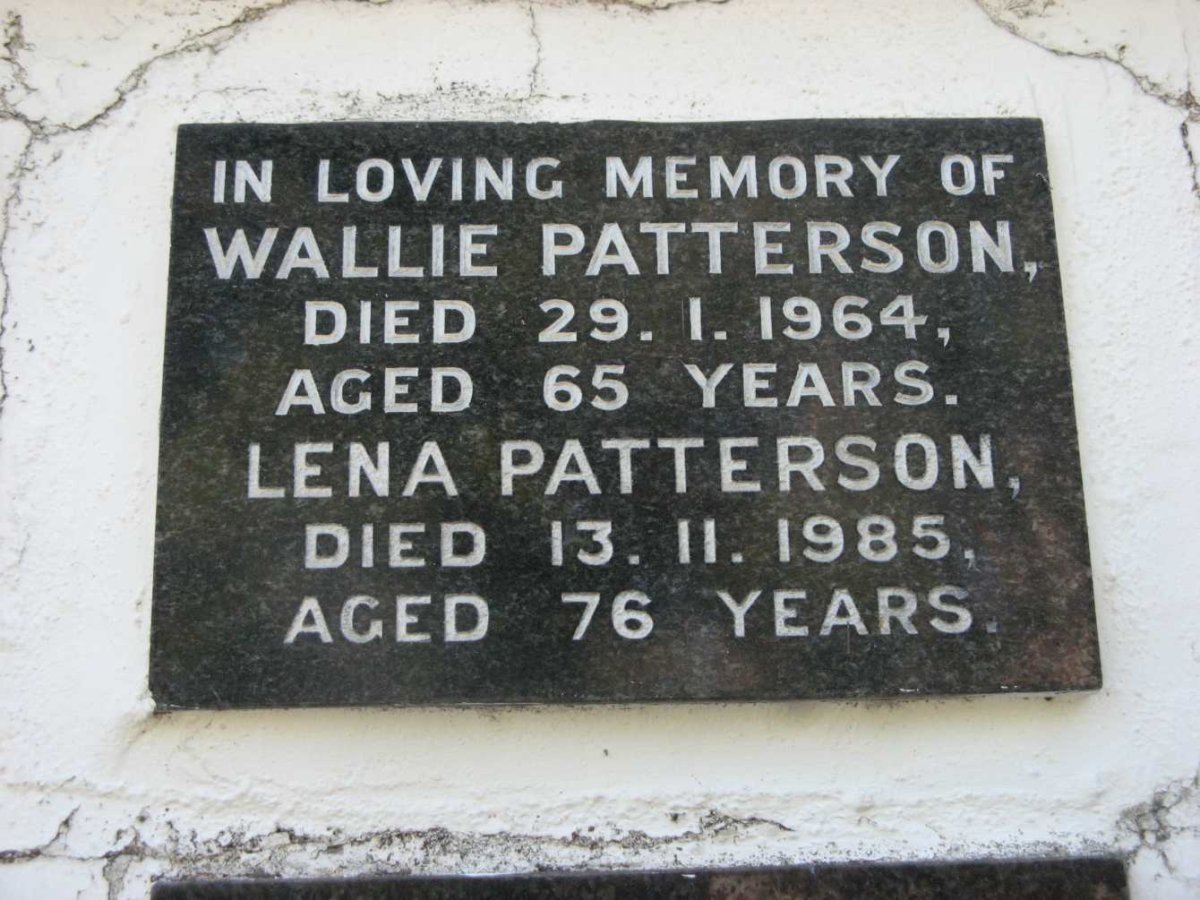 PATTERSON Wallie -1964 &amp; Lena -1985