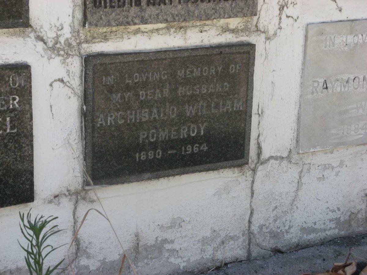 POMEROY Archibald William 1880-1964