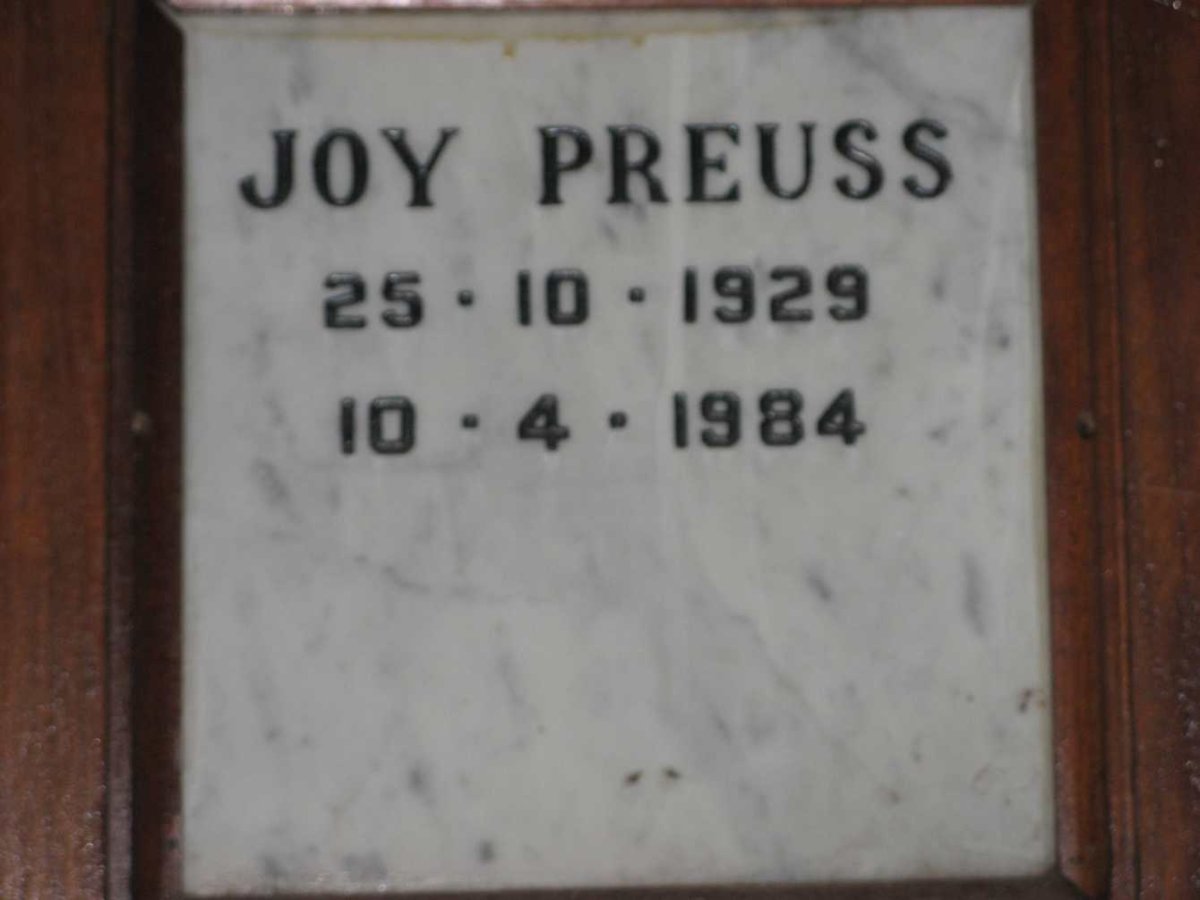 PREUSS Joy 1929-1984