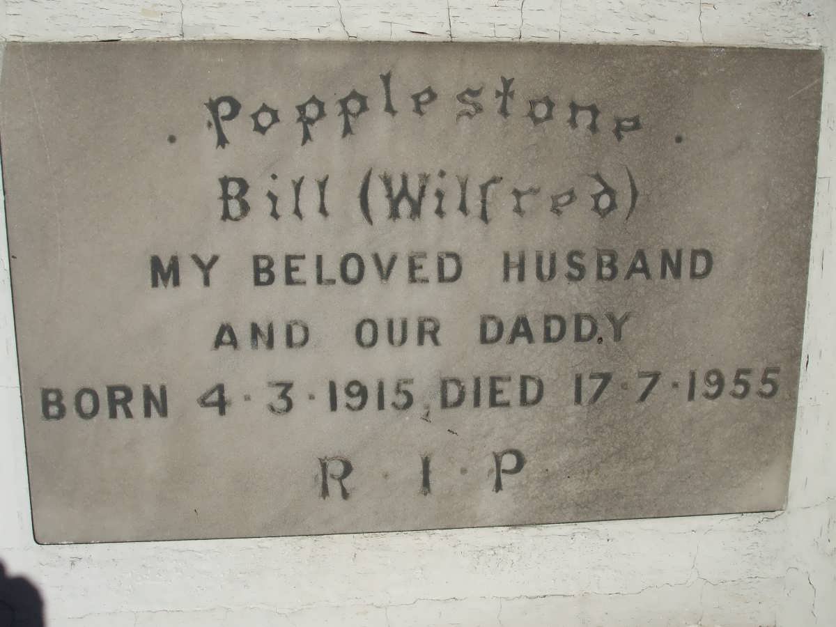 POPPLESTONE Wilfred 1915-1955