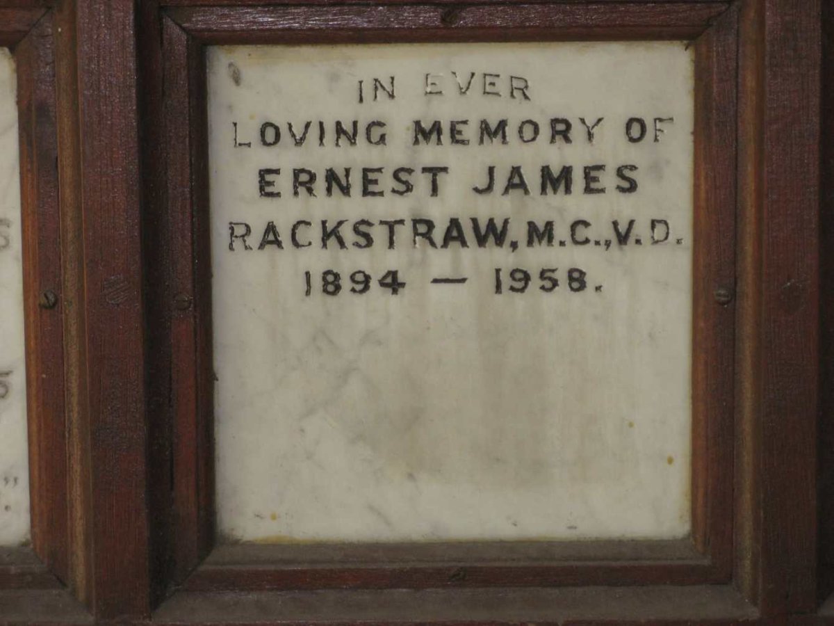 RACKSTRAW Ernest James 1894-1958