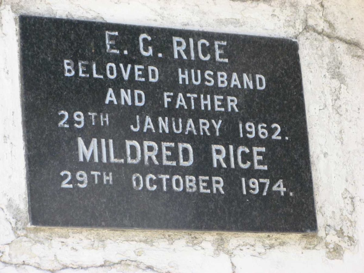 RICE E.G. -1962 &amp; Mildred -1974