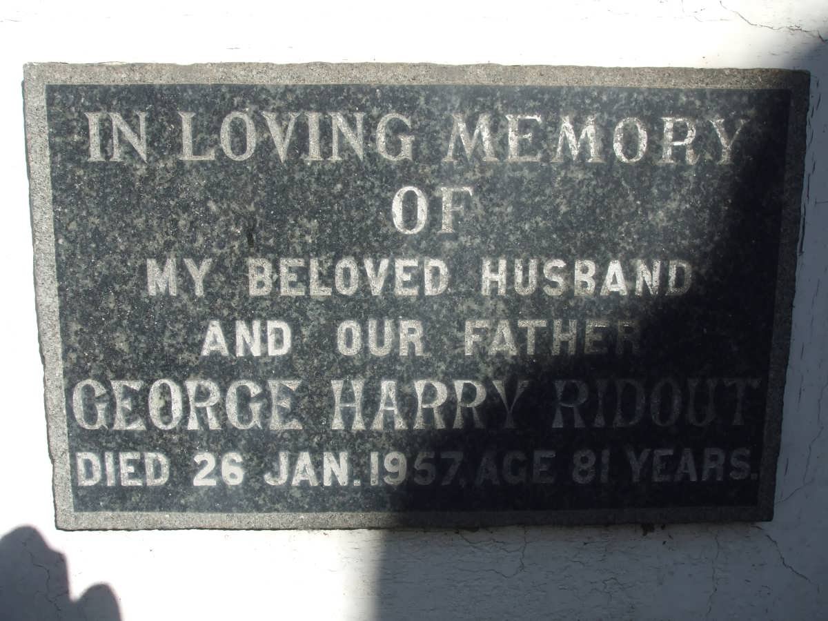 RIDOUT George Harry -1957