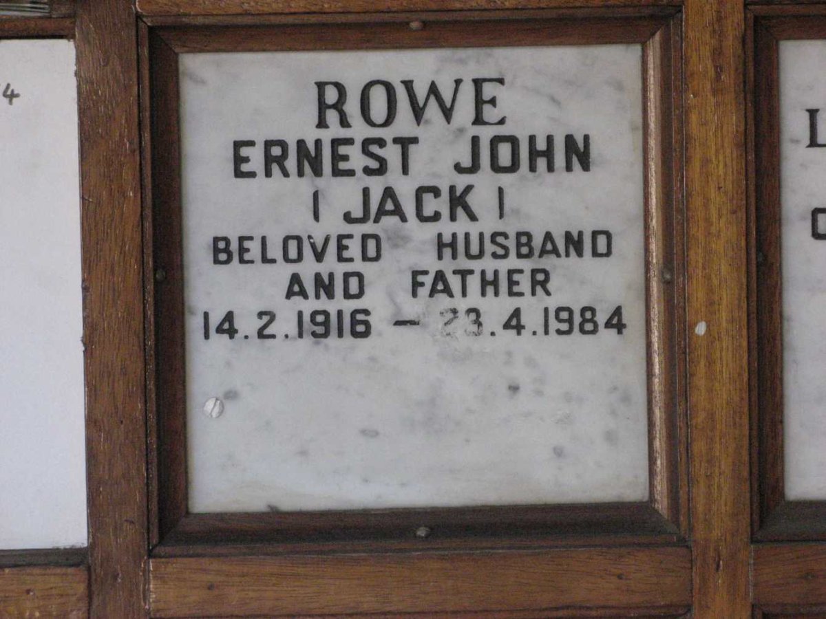 ROWE Ernest John 1916-1984