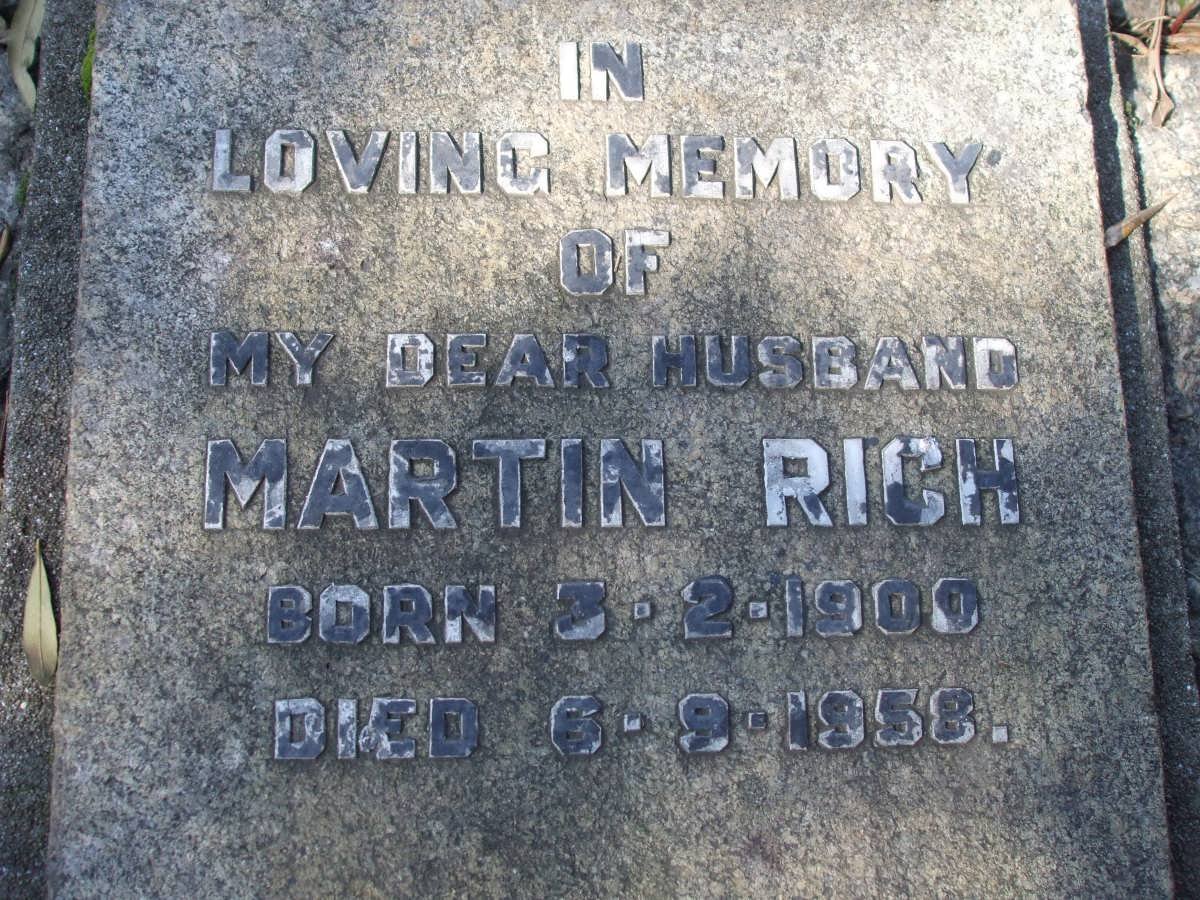 RICH Martin 1900-1958