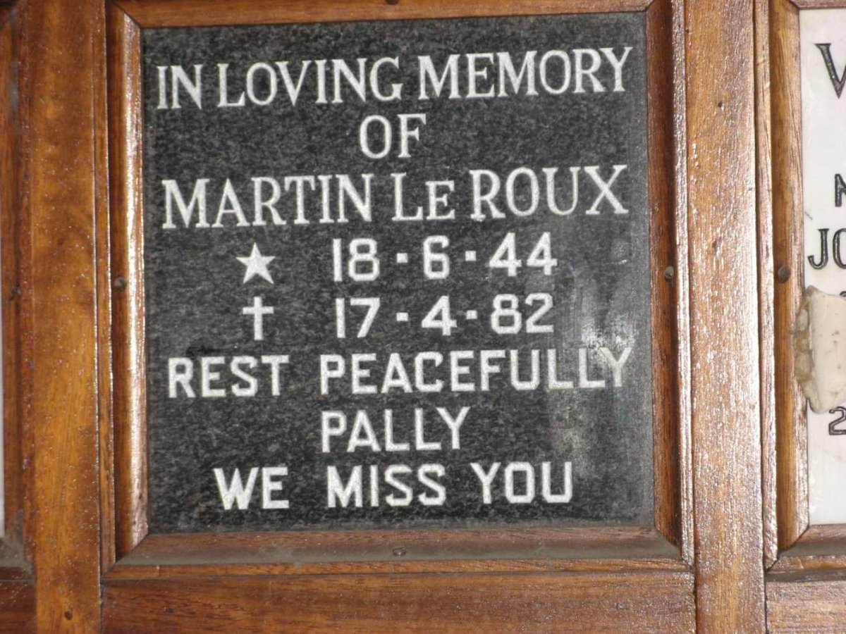 ROUX Martin, le 1944-1982