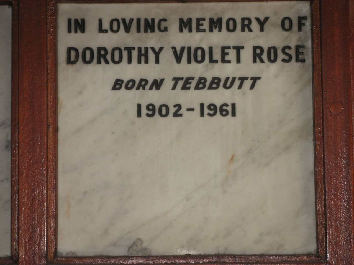 ROSE Dorothy Violet nee TEBBUTT 1902-1961