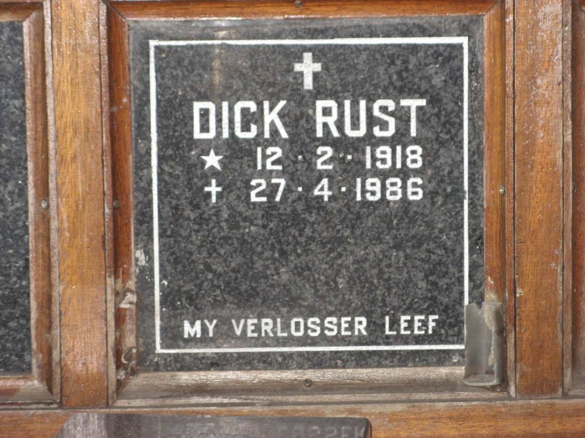 RUST Dick 1918-1986