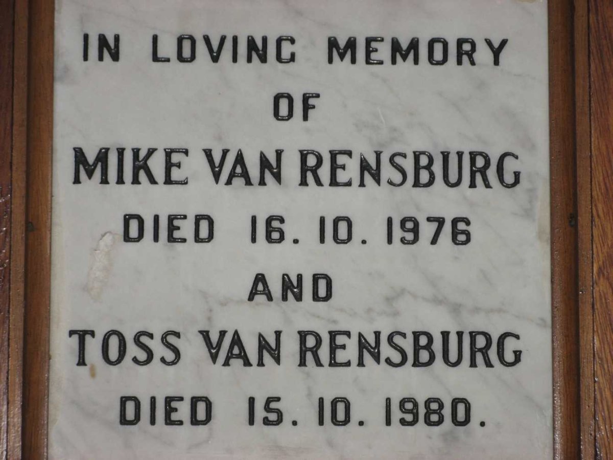 RENSBURG Mike, van -1976 &amp; Toss -1980