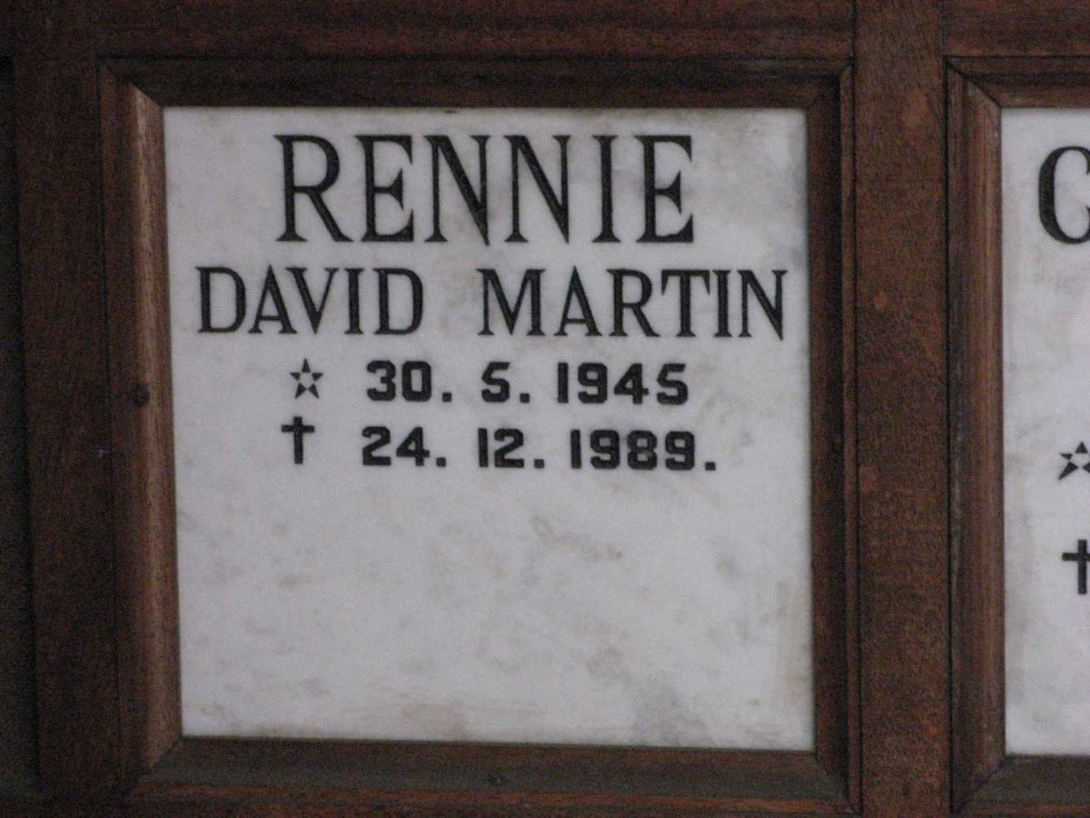 RENNIE David Martin 1945-1989