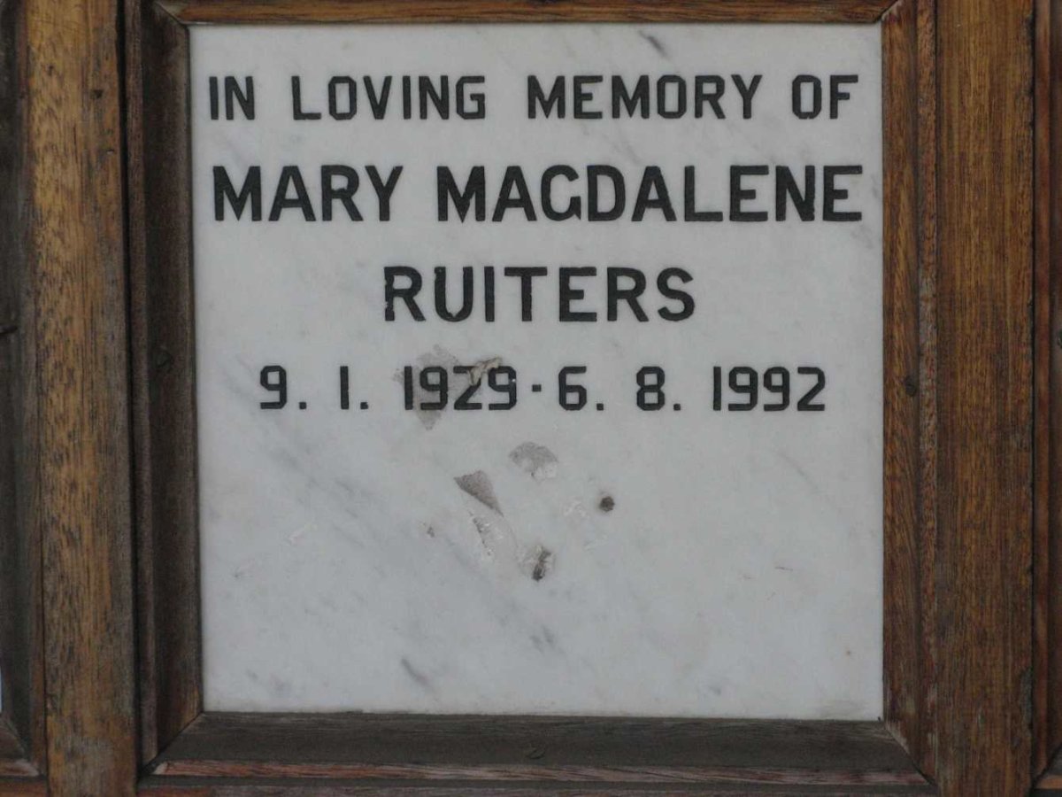 RUITERS Mary Magdalene 1929-1992