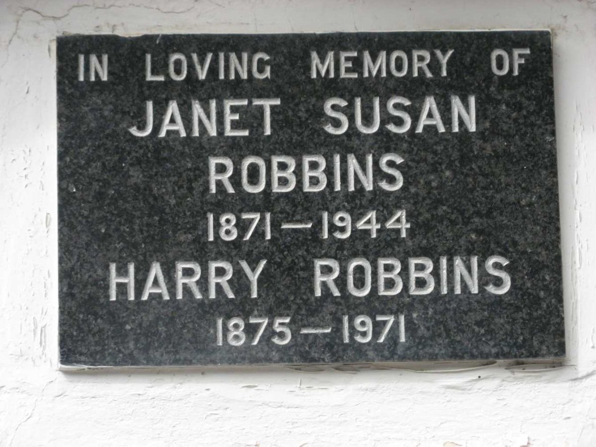 ROBBINS Harry 1875-1971 &amp; Janet Susan 1871-1944