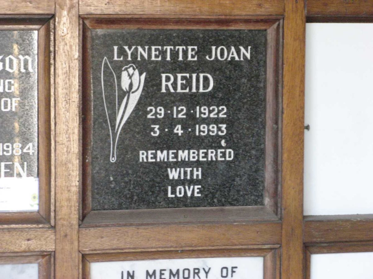 REID Lynette Joan 1922-1993