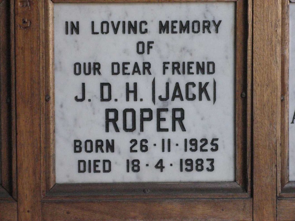 ROPER J.D.H. 1925-1983