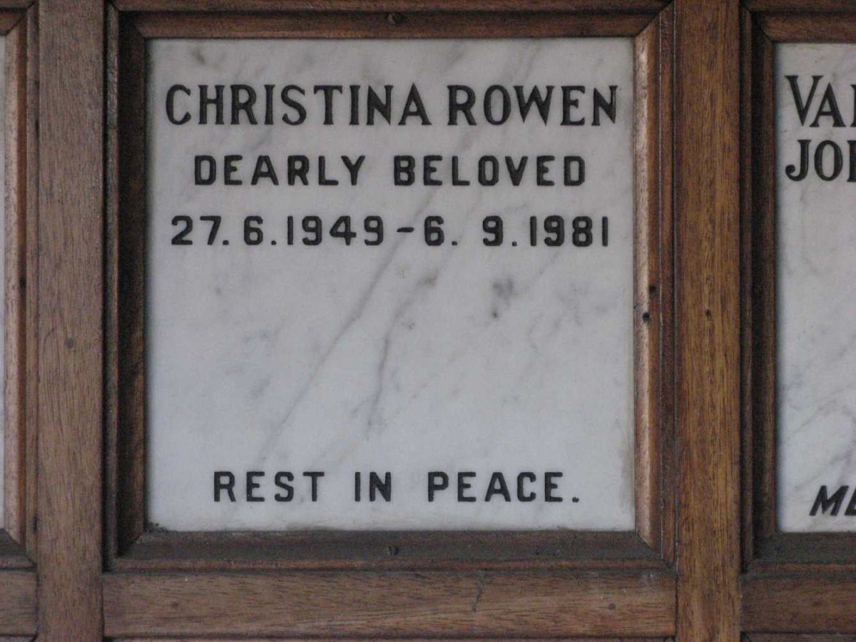 ROWEN Christina 1949-1981