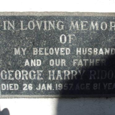 RIDOUT George Harry -1957