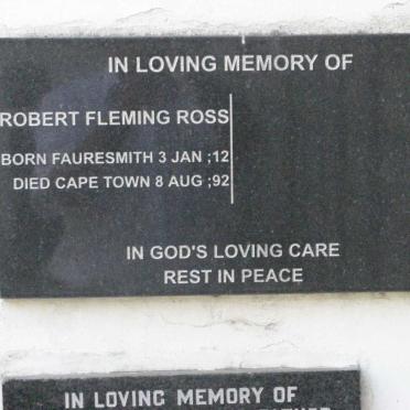 ROSS Robert Fleming 1912-1992