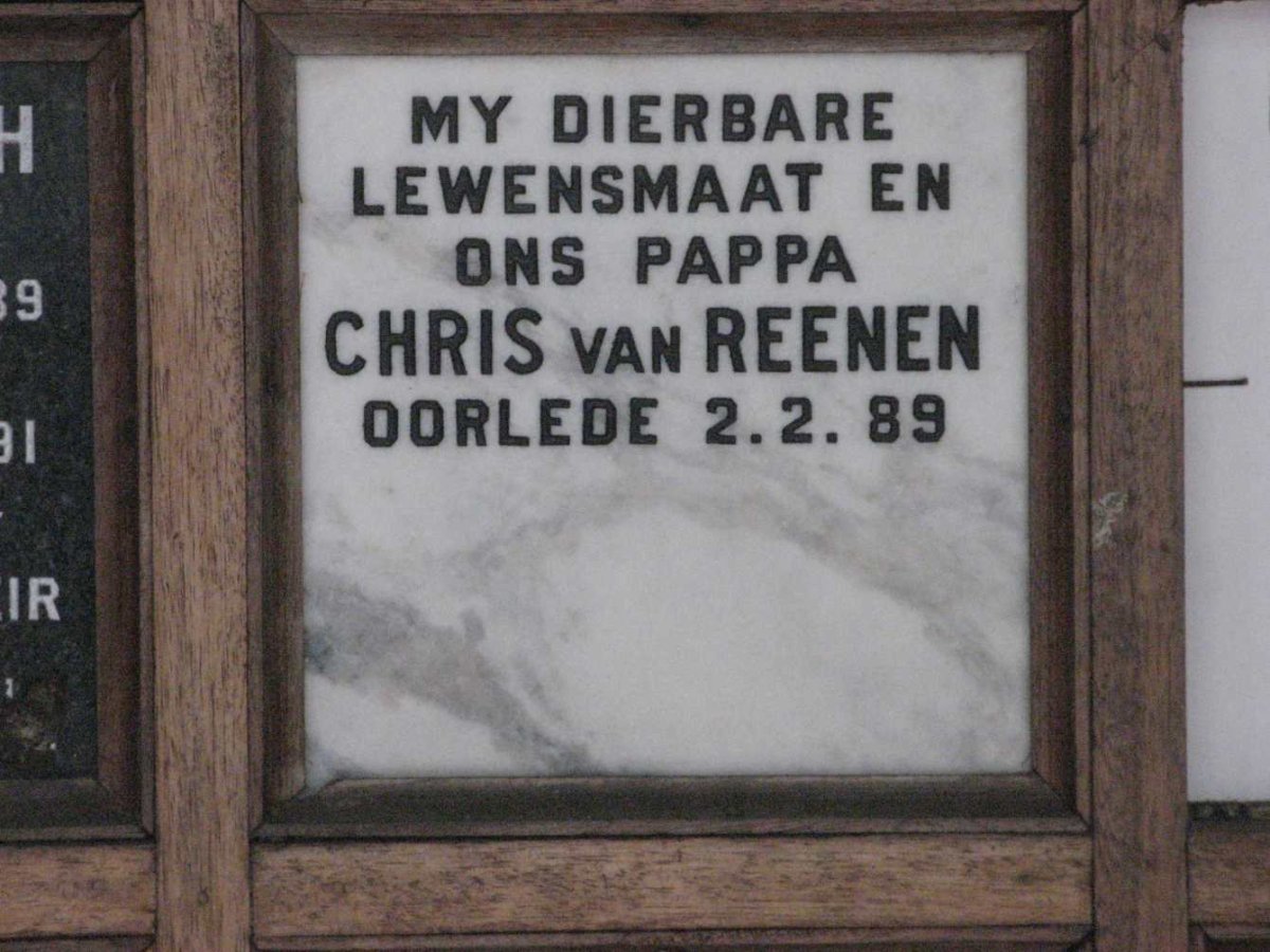 REENEN Chris, van -1989