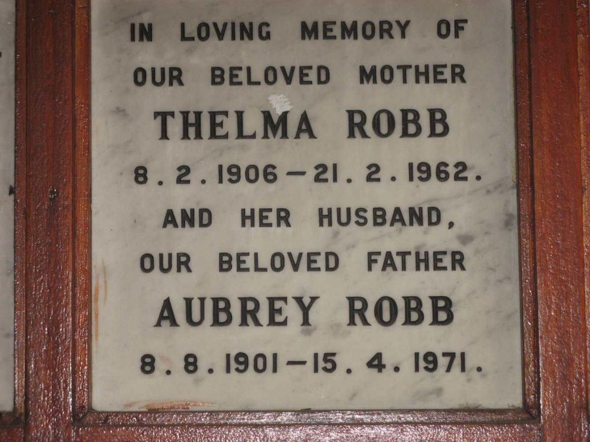 ROBB Aubrey 1901-1971 &amp; Thelma 1906-1962