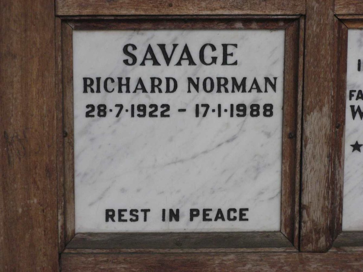 SAVAGE Richard Norman 1922-1988