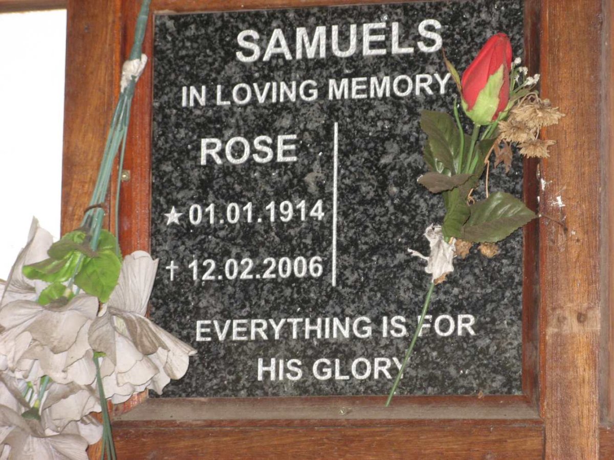 SAMUELS Rose 1914-2006
