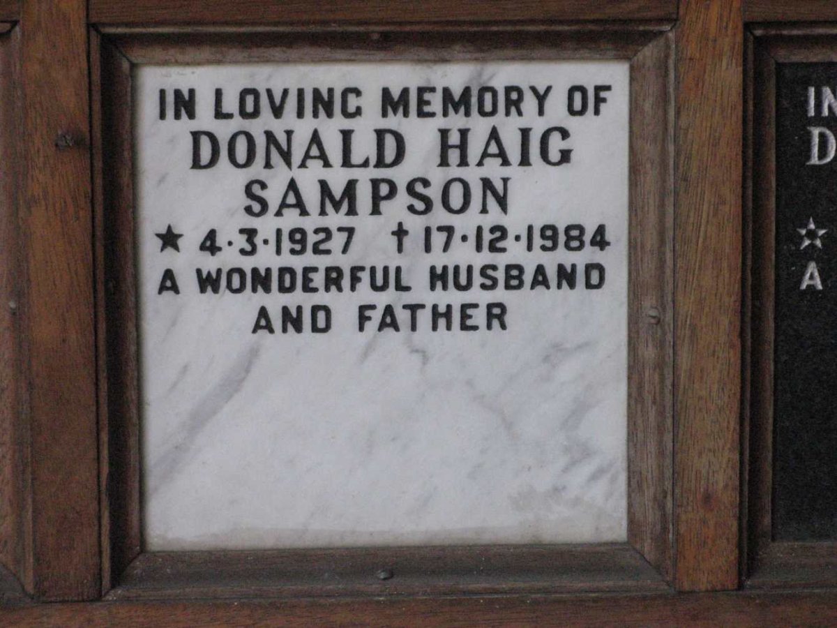 SAMPSON Donald Haig 1927-1984
