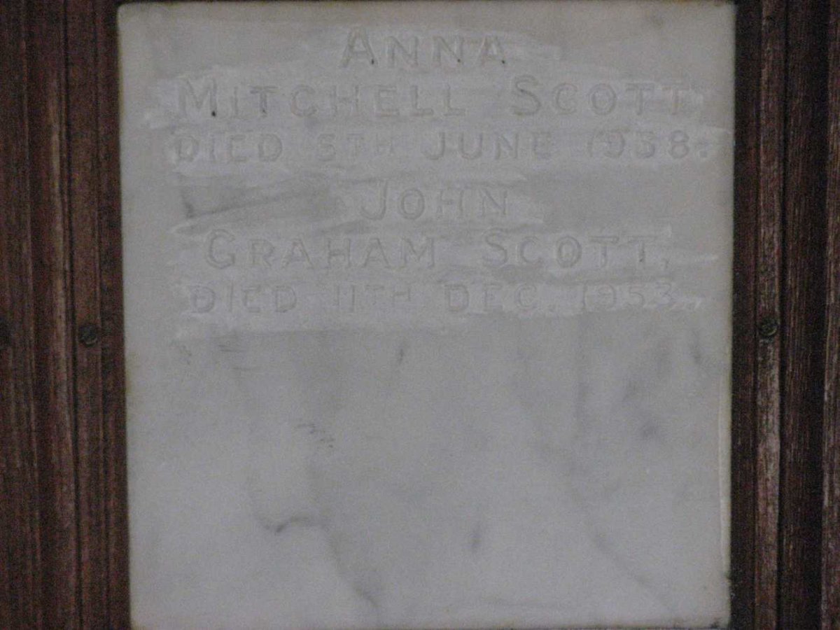 SCOTT John Graham -1953 &amp; Anna Mitchell -1938