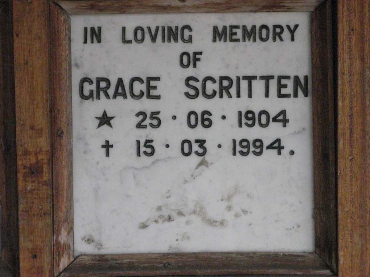 SCRITTEN Grace 1904-1994