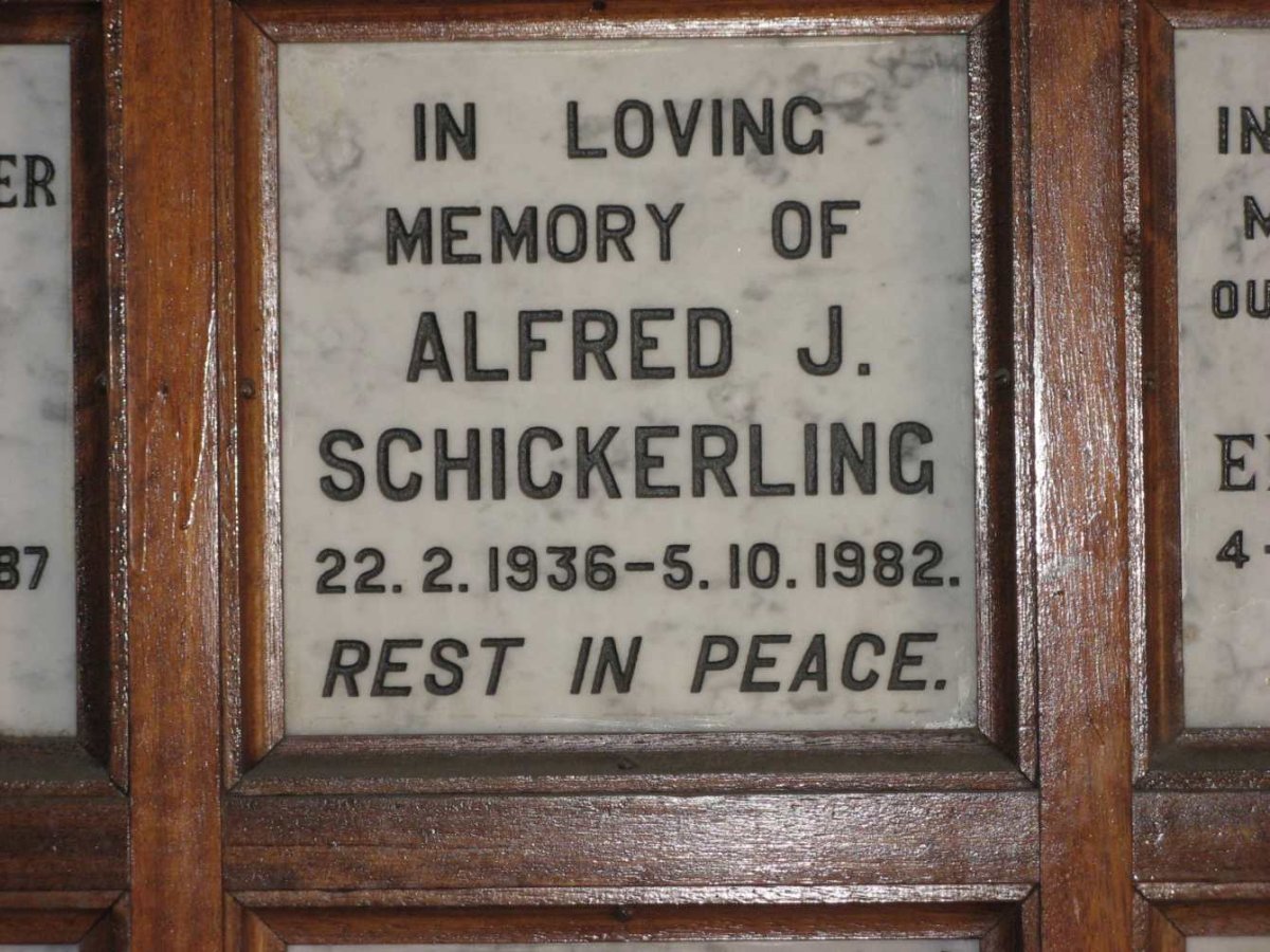 SCHICKERLING Alfred J. 1936-1982