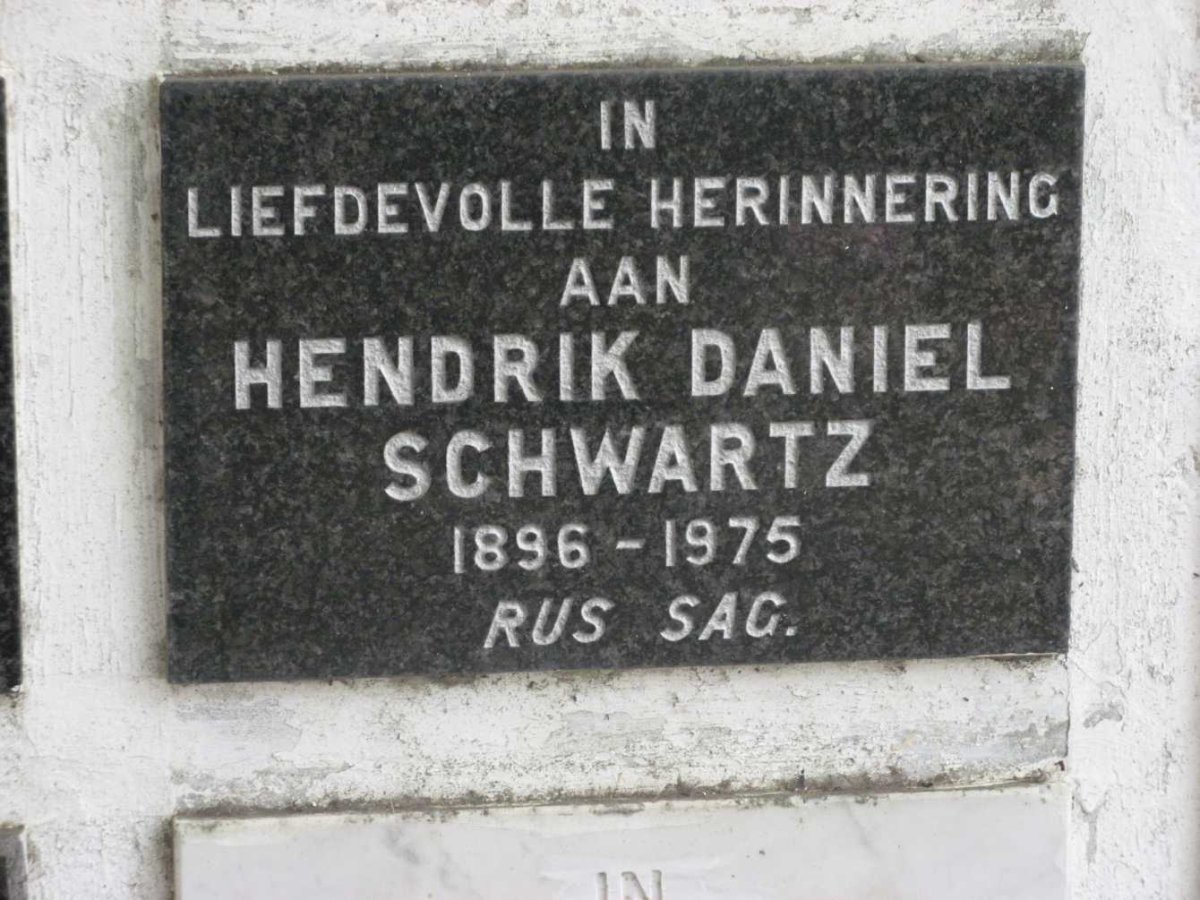 SCHWARTZ Hendrik Daniel 1896-1975