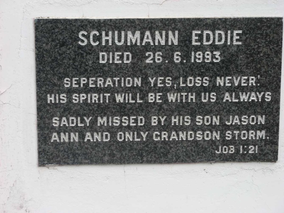 SCHUMANN Eddie -1993