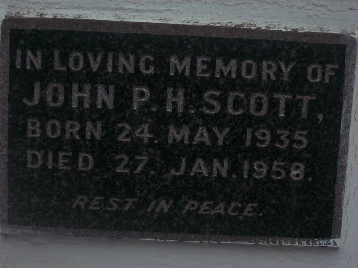SCOTT John P.H. 1935-1958