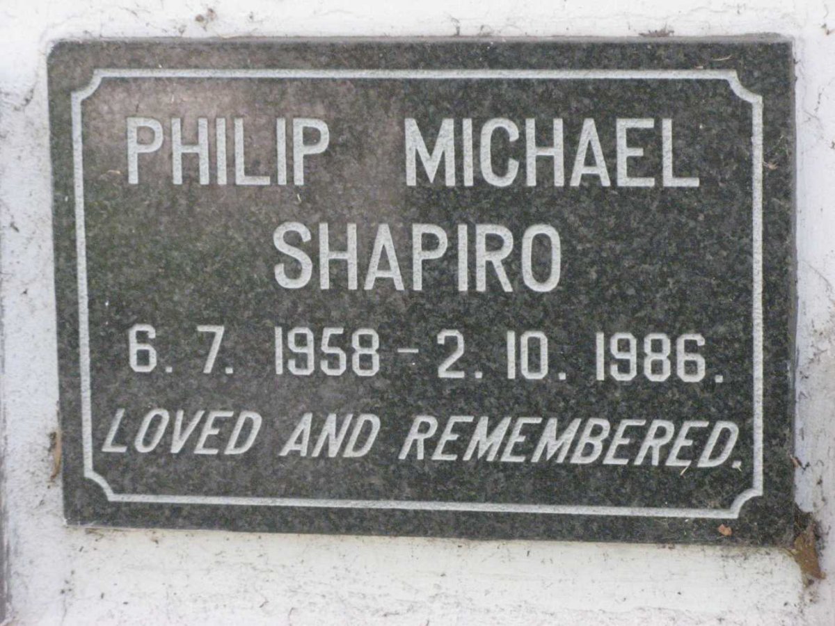 SHAPIRO Philip Michael 1958-1986