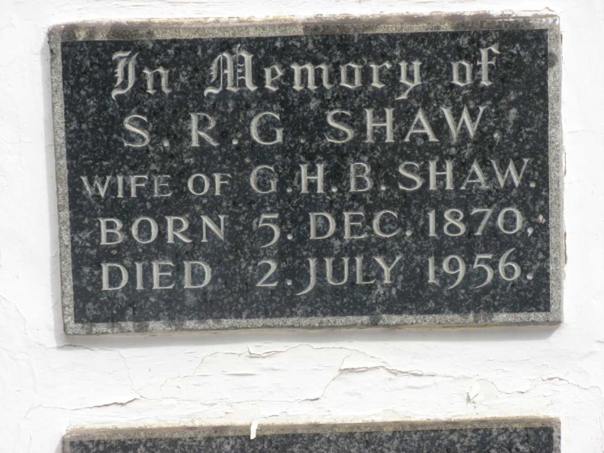 SHAW S.R.G. 1870-1956